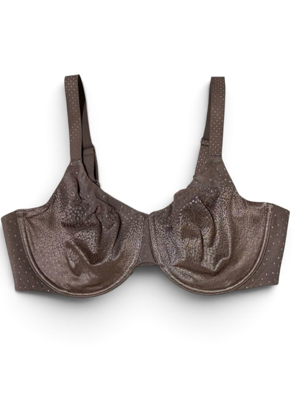 Wacoal Back Appeal Underwire Bra Size 36DD Taupe Dot Style 855303 Adjustable